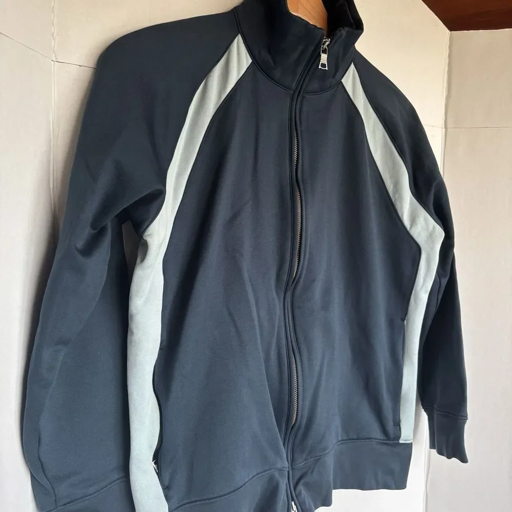 Men's S Small Banana Republic Track Jacket VGUC Full Zip Two-Tone Blue‎